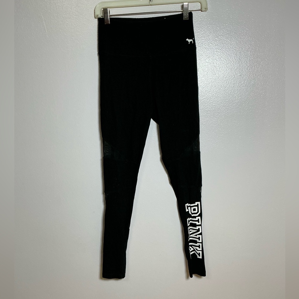 PINK Victoria's Secret Black Logo Leggings